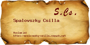Spalovszky Csilla névjegykártya